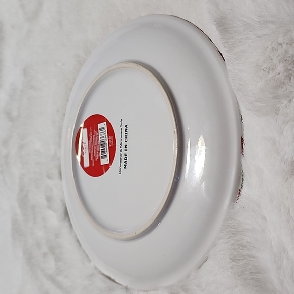 HOLIDAY TIME  CHRISTMAS OWL PLATE.  100 % CERAMIC. - Picture 3 of 3